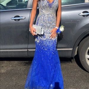Royal blue mermaid dress